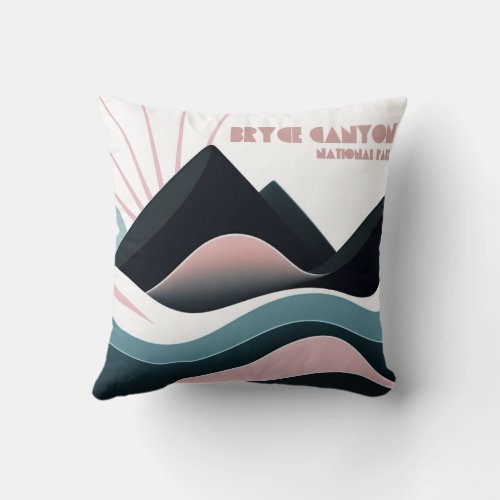 Bryce Canyon National Park Colored Hills Throw Pillow