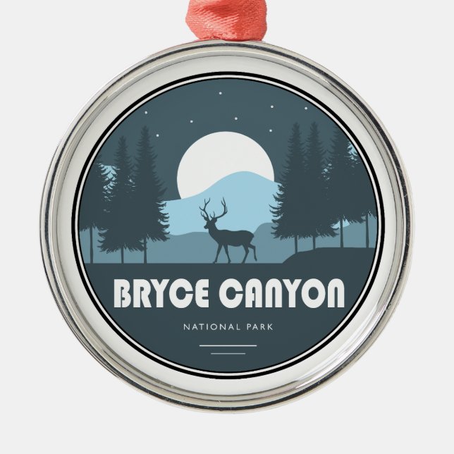 Bryce Canyon National Park Deer Metal Ornament (Front)