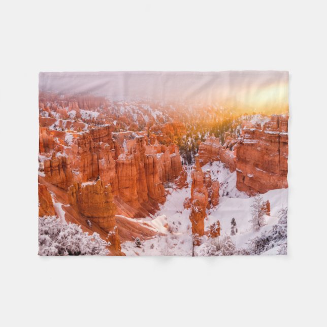 Bryce Canyon National Park Fleece Blanket (Front (Horizontal))
