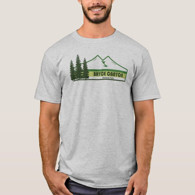 Bryce Canyon National Park Green Stripes T-Shirt (Front)