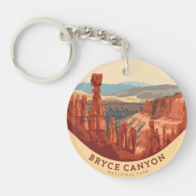 Bryce Canyon National Park Hoodoos Keychain (Front)