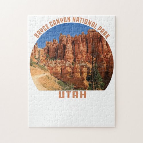 Bryce Canyon National Park hoodoos utah vintage Jigsaw Puzzle