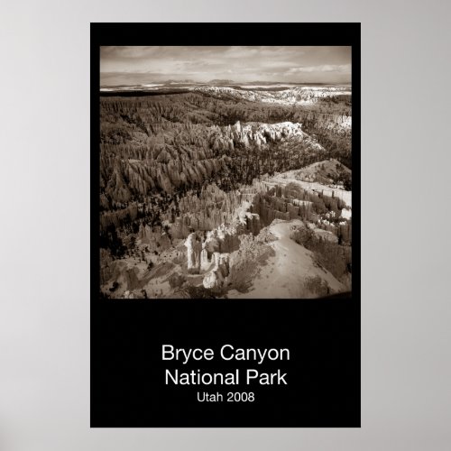 Bryce Canyon National Park in Winter Poster