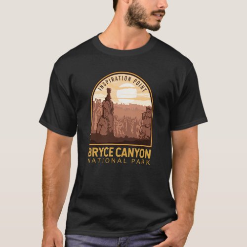 Bryce Canyon National Park Inspiration Point Retro T_Shirt