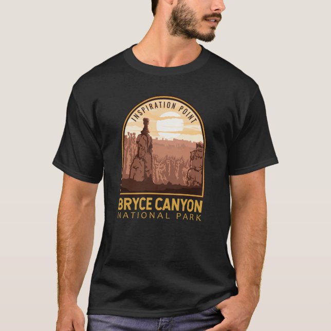 Bryce Canyon National Park Inspiration Point Retro T-Shirt (Front)