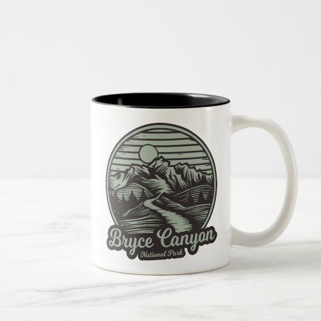 Bryce Canyon National Park Mountain Trail Two-Tone Coffee Mug (Right)