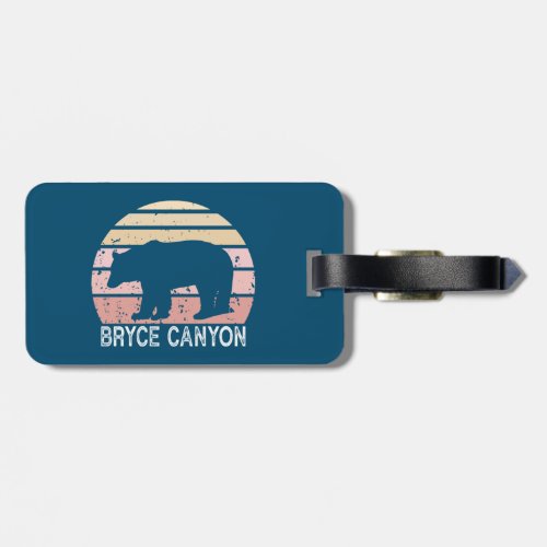 Bryce Canyon National Park Retro Bear Luggage Tag