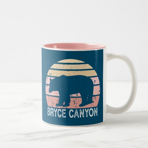 Bryce Canyon National Park Retro Bear Two_Tone Coffee Mug