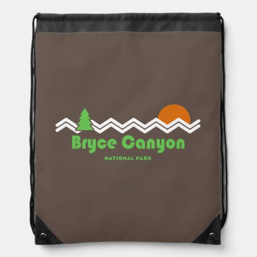 Bryce Canyon National Park Retro Drawstring Bag