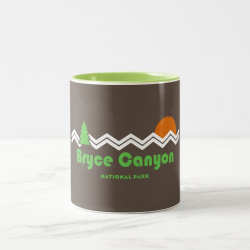 Bryce Canyon National Park Retro Two_Tone Coffee Mug