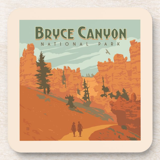 Bryce Canyon National Park Rock Formations Beverage Coaster (Front)