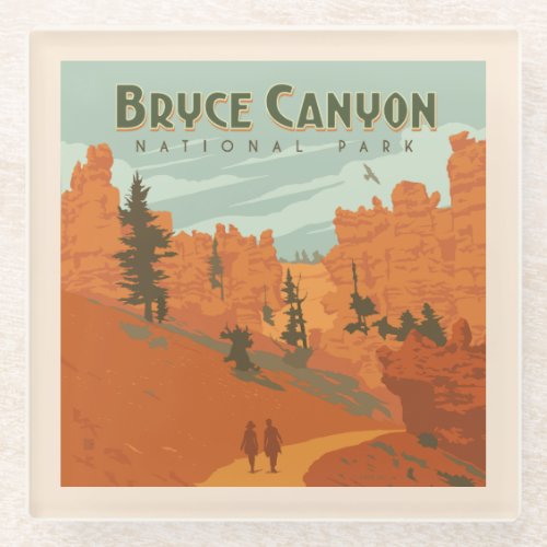 Bryce Canyon National Park Rock Formations Glass Coaster