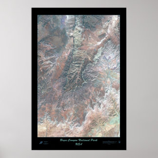 Bryce Canyon National Park satellite poster