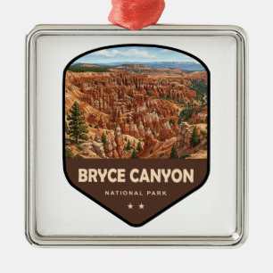Bryce Canyon National Park Shield Metal Ornament