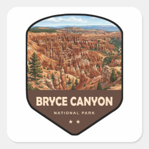 Bryce Canyon National Park Shield Square Sticker