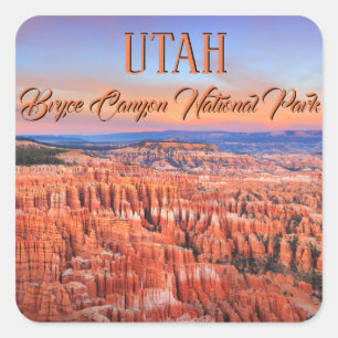 Bryce Canyon National Park Sunset Photo Square Sticker