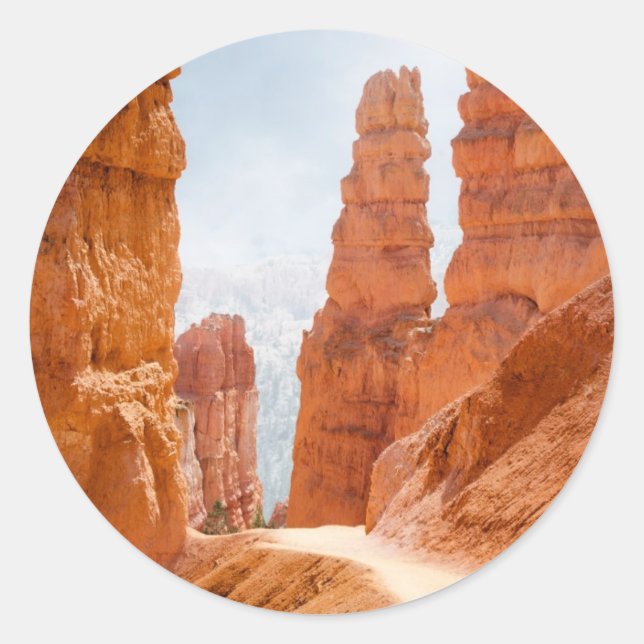 Bryce Canyon National Park Trail Classic Round Sticker (Front)