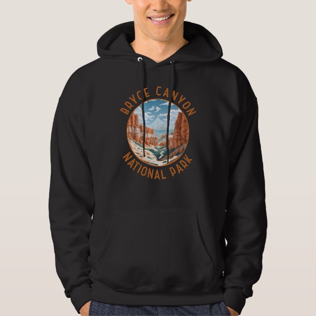 Bryce Canyon National Park Trail Distressed Circle Hoodie (Front)