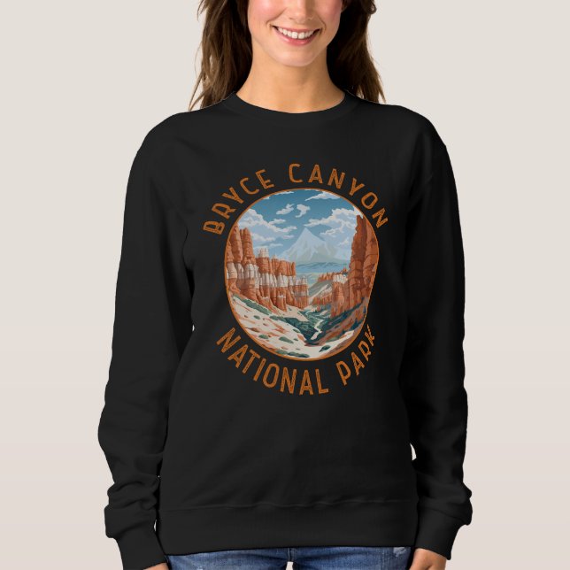 Bryce Canyon National Park Trail Distressed Circle Sweatshirt (Front)