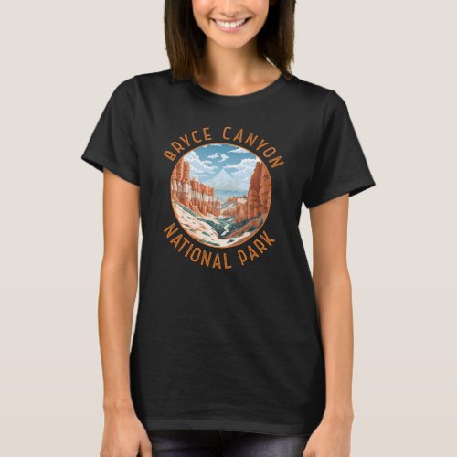 Bryce Canyon National Park Trail Distressed Circle T_Shirt