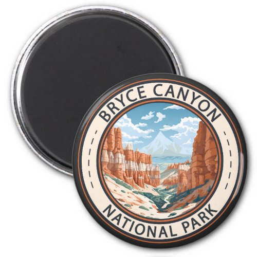 Bryce Canyon National Park Trail Illustration Art Magnet