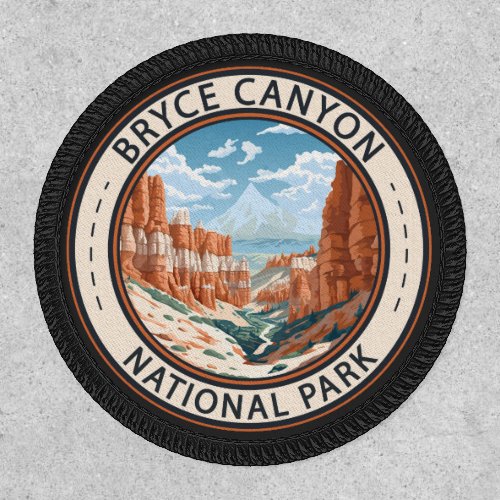 Bryce Canyon National Park Trail Illustration Art Patch