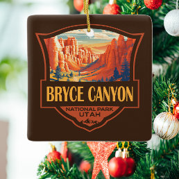 Bryce Canyon National Park Travel Art Vintage Ceramic Ornament