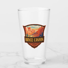 Bryce Canyon National Park Travel Art Vintage Glass