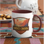 Bryce Canyon National Park Travel Art Vintage Mug<br><div class="desc">Bryce Canyon vector artwork design. The park is a sprawling reserve in southern Utah,  known for crimson-colored hoodoos,  which are spire-shaped rock formations.</div>