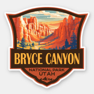 Bryce Canyon National Park Travel Art Vintage Sticker