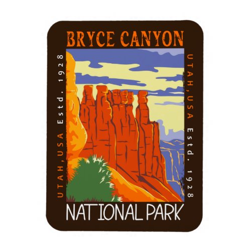  Bryce Canyon National Park Utah Distressed  Magnet