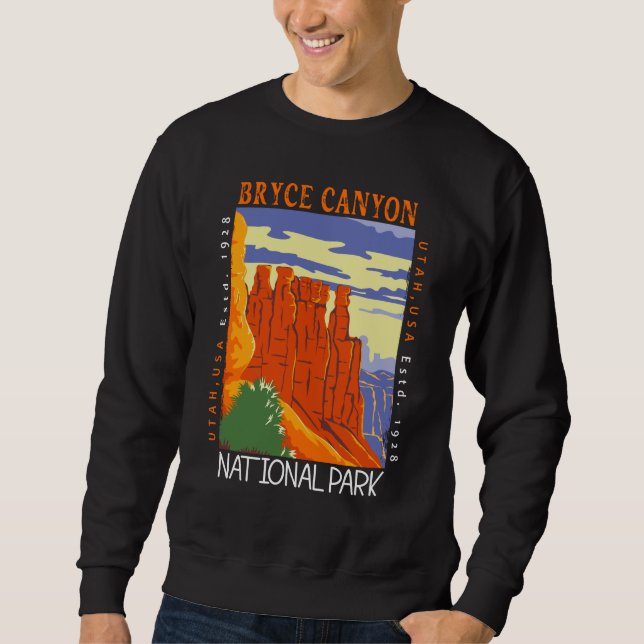  Bryce Canyon National Park Utah Distressed  Sweatshirt (Front)