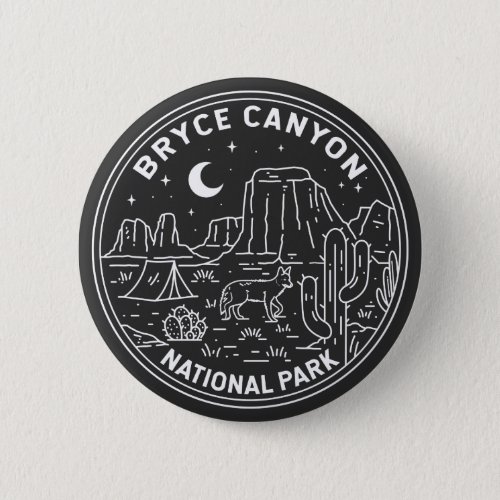 Bryce Canyon National Park Utah Monoline  Button