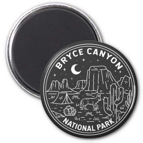 Bryce Canyon National Park Utah Monoline  Magnet