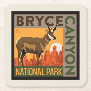 Bryce Canyon National Park Utah Square Paper Coaster
