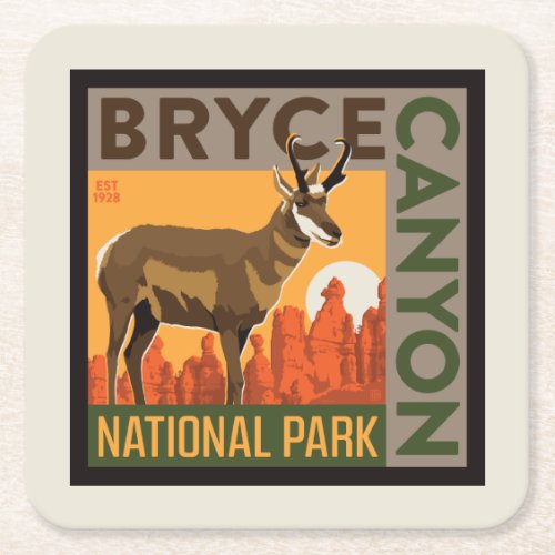 Bryce Canyon National Park  Utah Square Paper Coaster