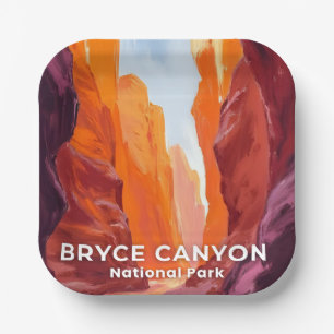 Bryce Canyon National Park Utah Travel Paper Plates