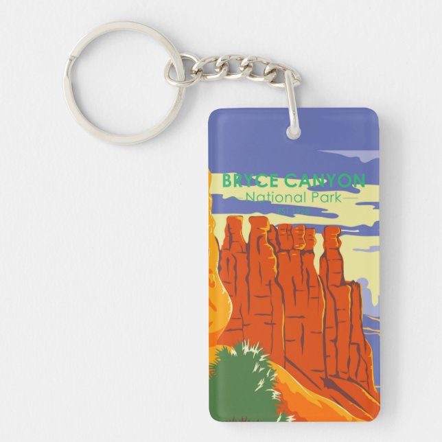  Bryce Canyon National Park Utah Vintage Keychain (Front)