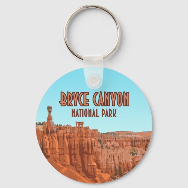 Bryce Canyon National Park Utah Vintage Keychain (Front)