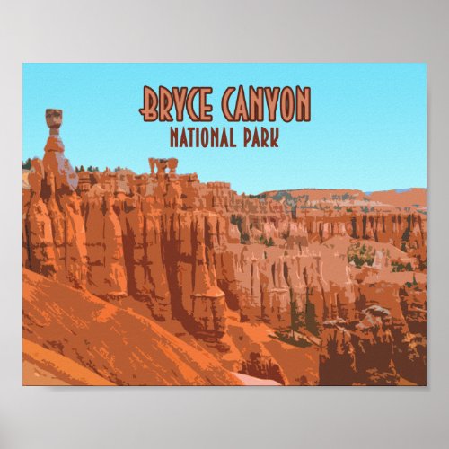 Bryce Canyon National Park Utah Vintage Poster
