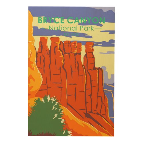  Bryce Canyon National Park Utah Vintage Wood Wall Art