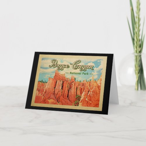 Bryce Canyon National Park Vintage Travel Card