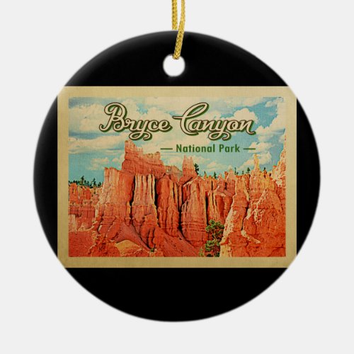 Bryce Canyon National Park Vintage Travel Ceramic Ornament