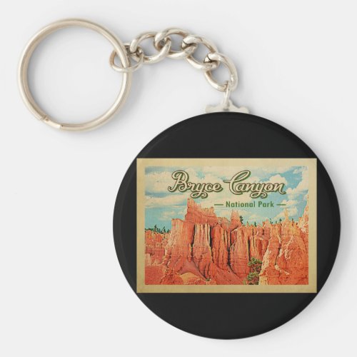 Bryce Canyon National Park Vintage Travel Keychain