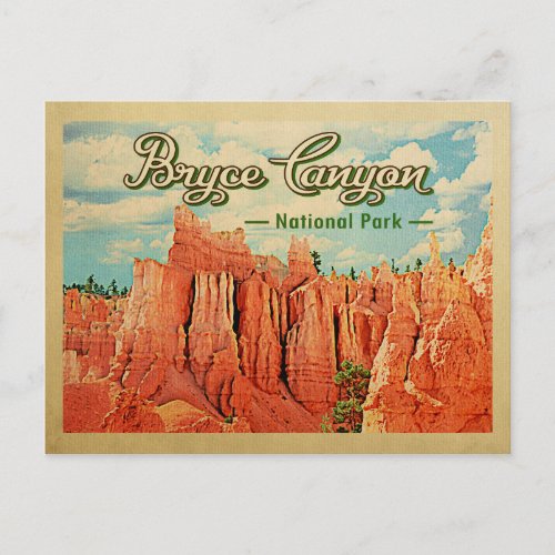 Bryce Canyon National Park Vintage Travel Postcard