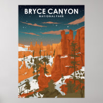 Bryce Canyon National Park Vintage Travel Poster