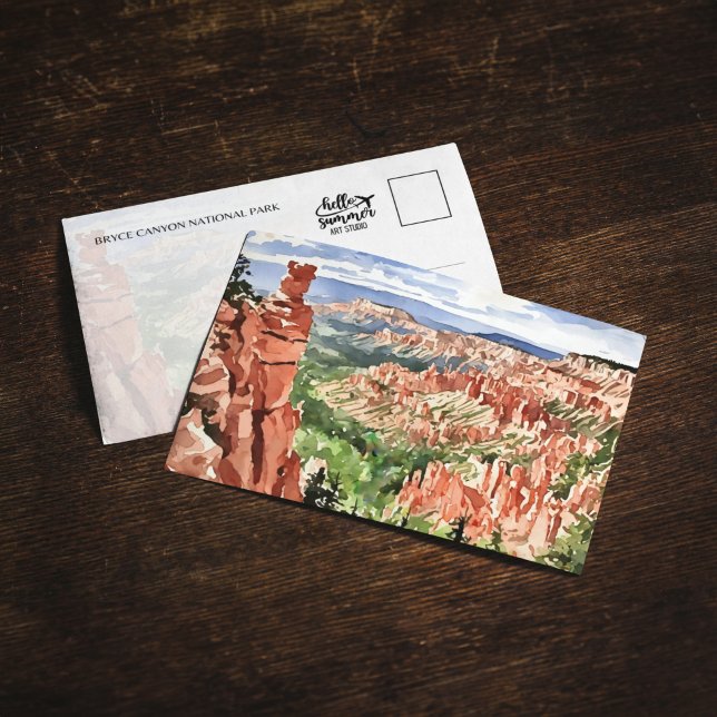 Bryce Canyon National Park Watercolor Postcard (Creator Uploaded)