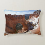 Bryce Canyon Natural Bridge Snowy Landscape Photo Accent Pillow
