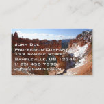 Bryce Canyon Natural Bridge Snowy Landscape Photo Business Card