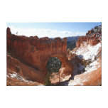 Bryce Canyon Natural Bridge Snowy Landscape Photo Canvas Print